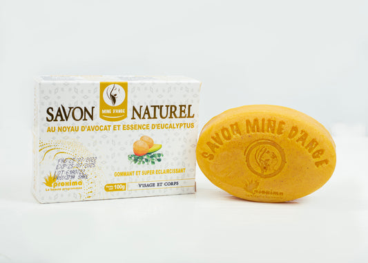 Savon Naturel Au Noyau D’avocat Et Essence D’eucalyptus Mine D'Ange