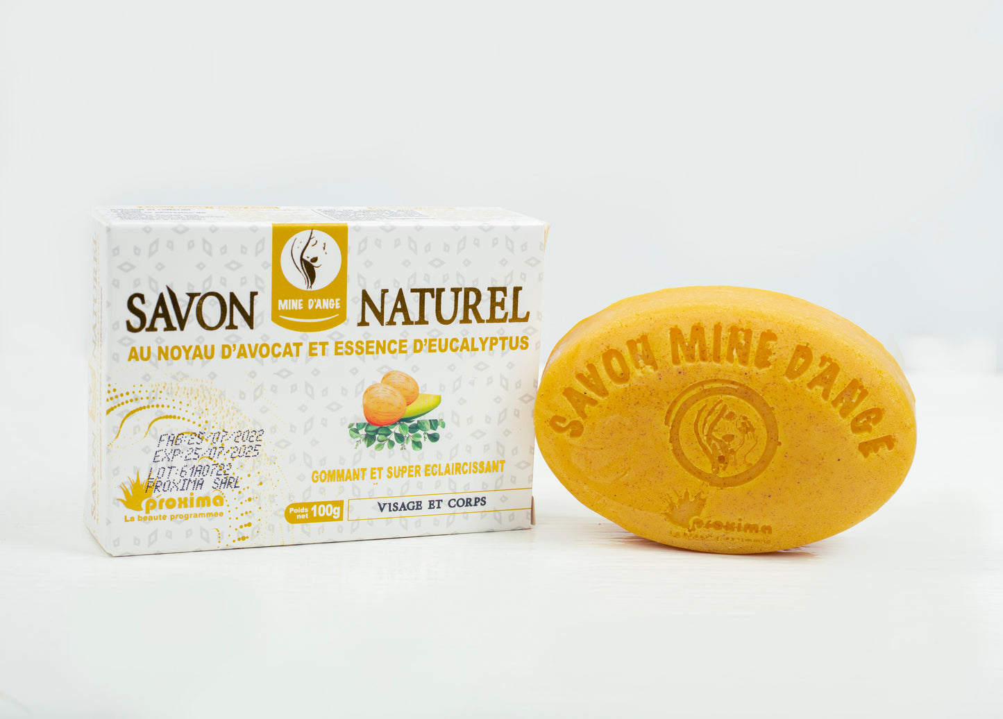 Savon Naturel Au Noyau D’avocat Et Essence D’eucalyptus Mine D'Ange